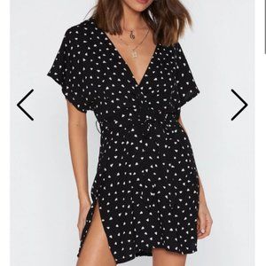 Nasty Gal Call in Slick Heart Dress - 6 - NWOT